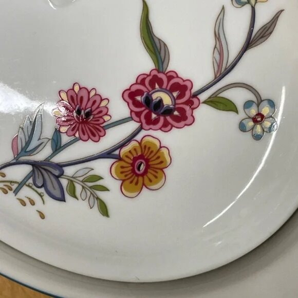 Vtg JARDIN by Andrea au gratin COVERED CASSEROLE oven to table floral butterfly - Picture 6 of 16